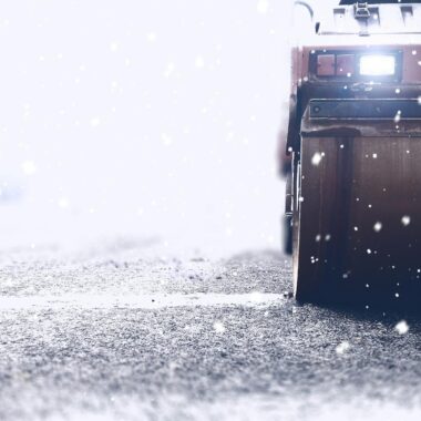 Brown Hamm Road Roller on Paved Road